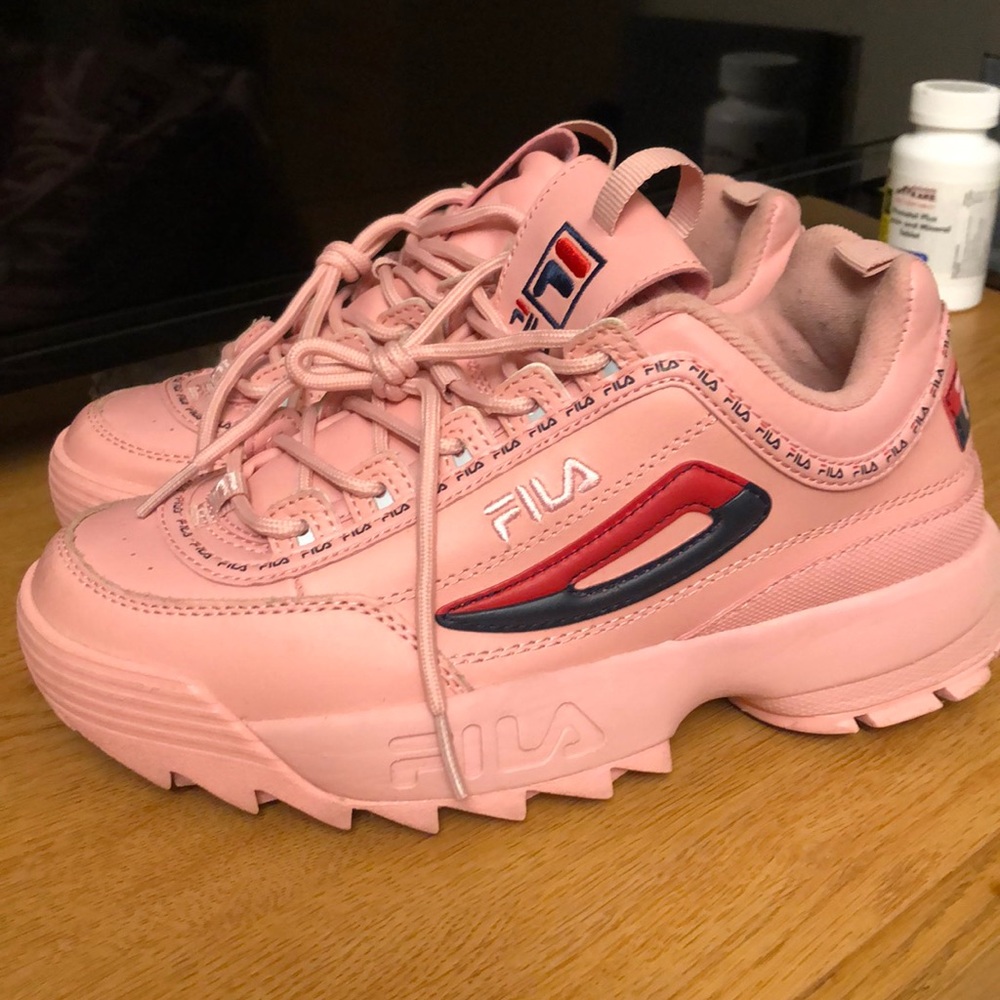 Pink Filas Size 8. Worn 4 times !!!